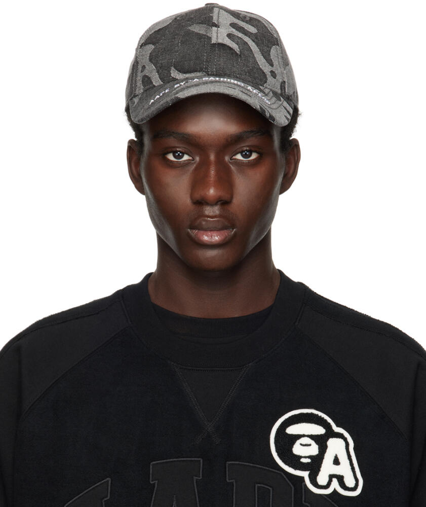 AAPE by A Bathing Ape Gray Embroidered Cap Cover