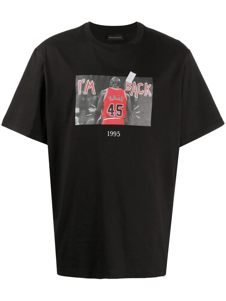 Throwback. Michael Jordan graphic print T-shirt - Black Cover