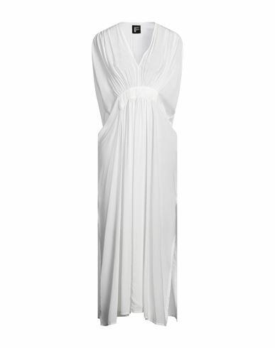 Fisico Woman Midi dress White Viscose Cover