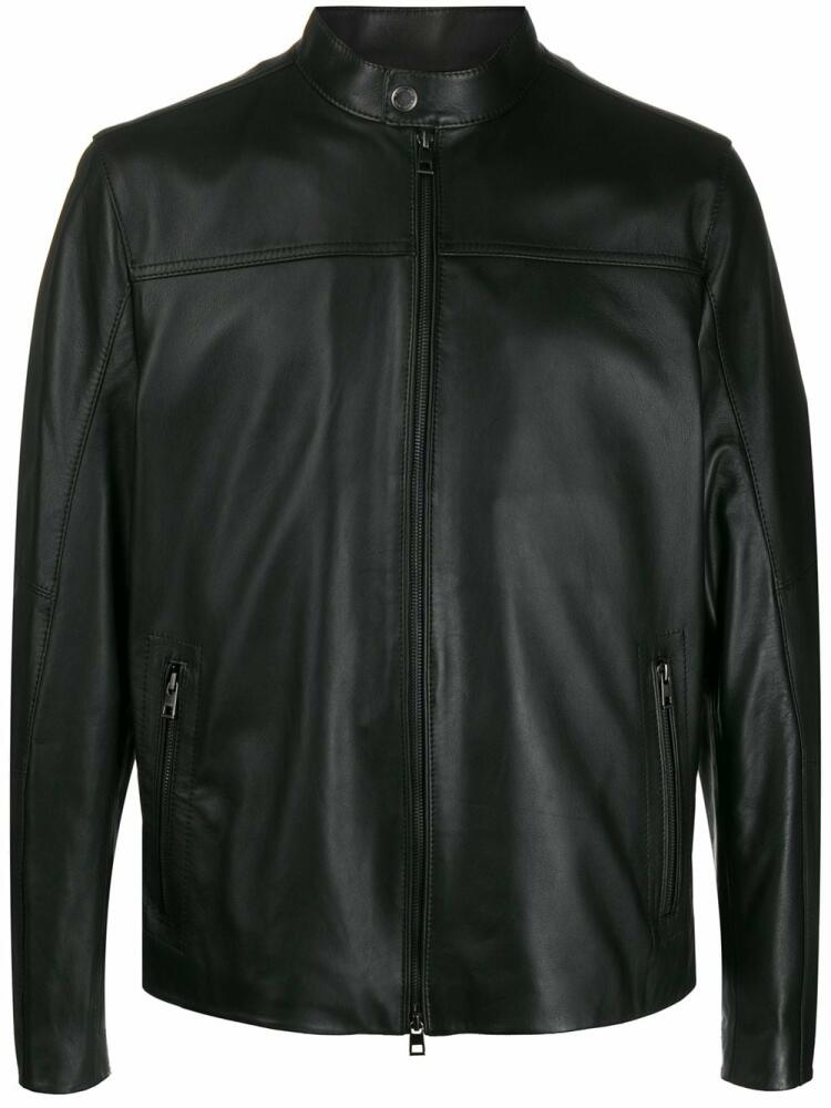 Michael Kors mock-neck biker jacket - Black Cover