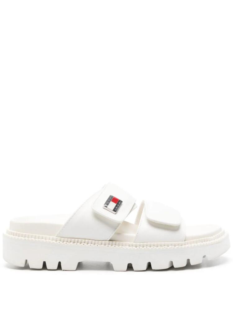 Tommy Jeans logo-plaque padded sandal - White Cover