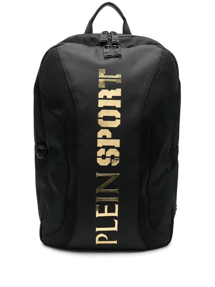 Plein Sport logo-print backpack - Black Cover