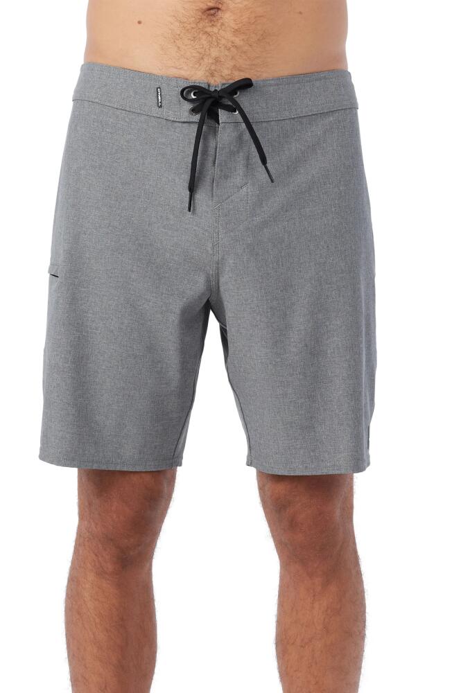 O'Neill Hyperfreak Heat Solid Board Shorts in Grey Heather Cover