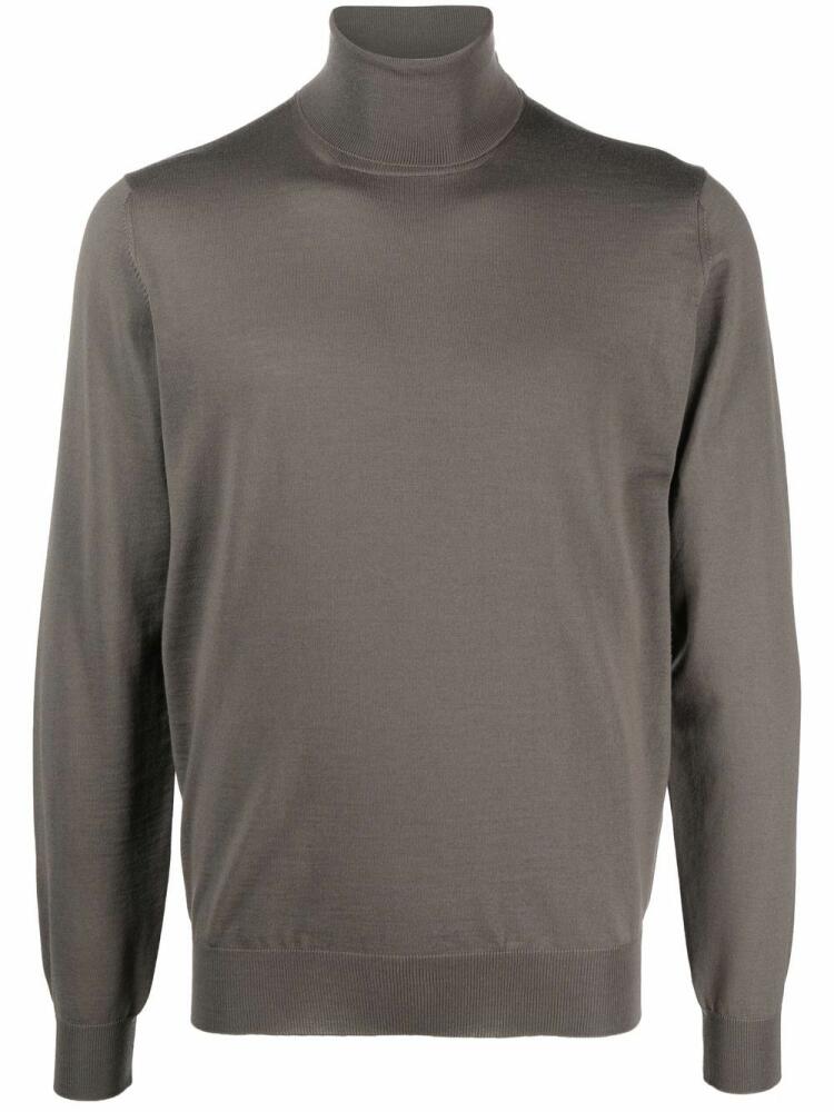 Dell'oglio fine-knit roll-neck jumper - Grey Cover