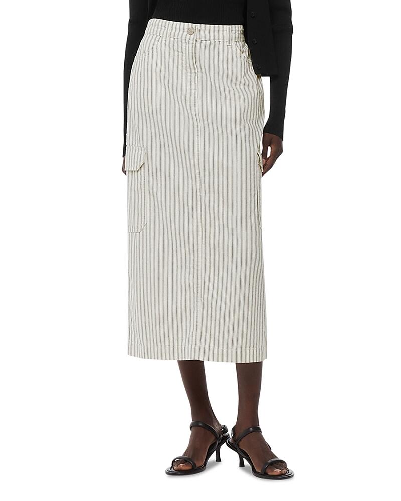 Whistles Stripe Cargo Midi Skirt Cover