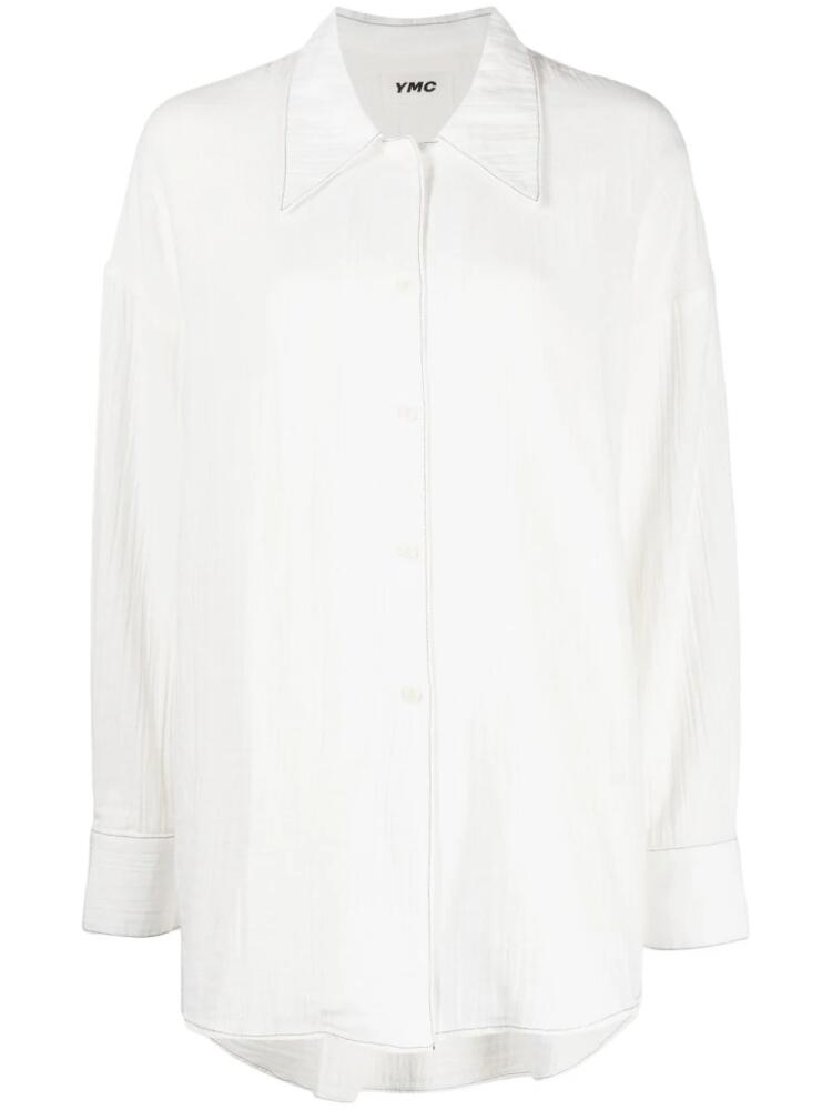 YMC Lena long-sleeve cotton shirt - White Cover