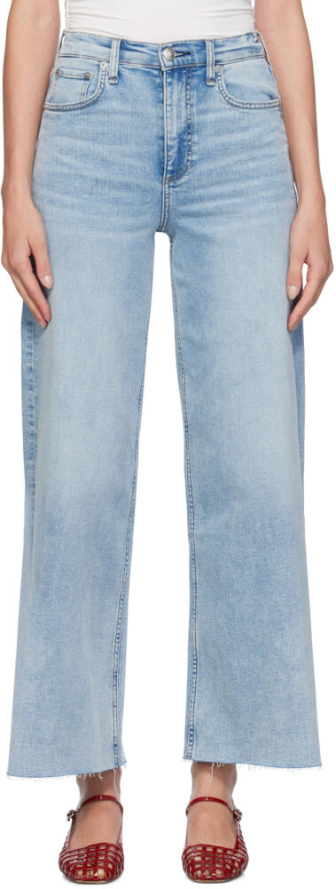 rag & bone Blue Sofie Ankle Ultra Wide-Leg Jeans Cover