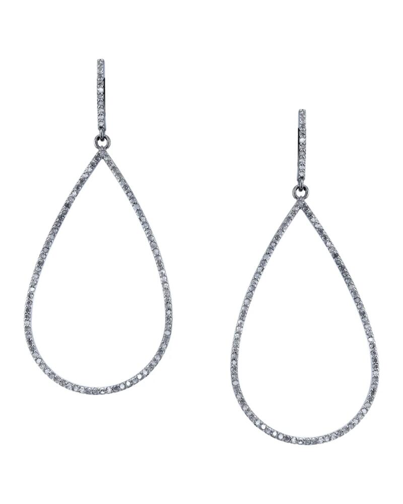 Sheryl Lowe Open Pave Diamond Teardrop Earrings Cover