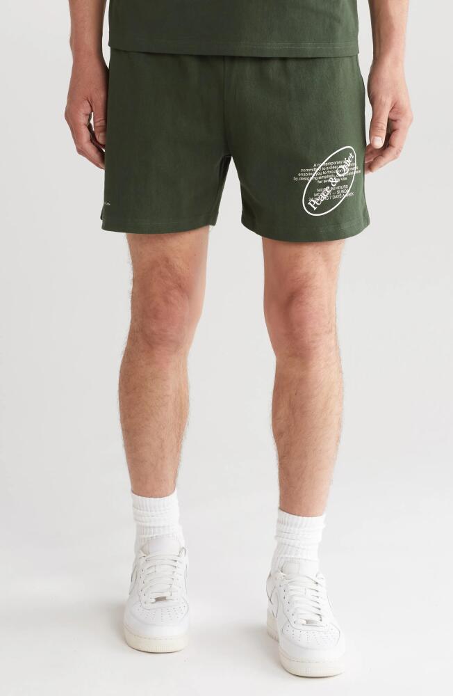 Museum of Peace & Quiet Museum Hours Cotton Sweat Shorts in Forest Cover