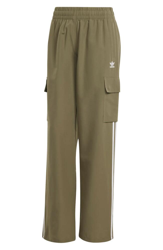 adidas Originals Adicolor Recycled Polyester Cargo Pants in Olive Strata Cover