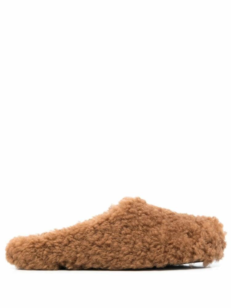 Marni Fussbet Sabot shearling slippers - Brown Cover