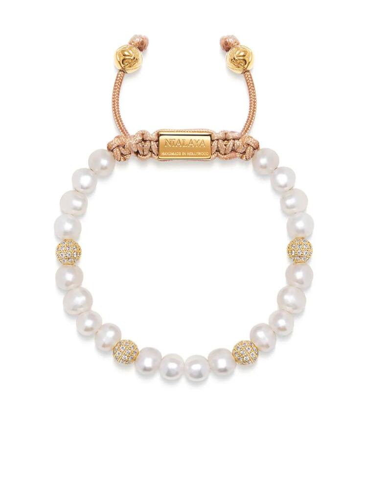 Nialaya Jewelry freshwater pearl beaded bracelet - White Cover