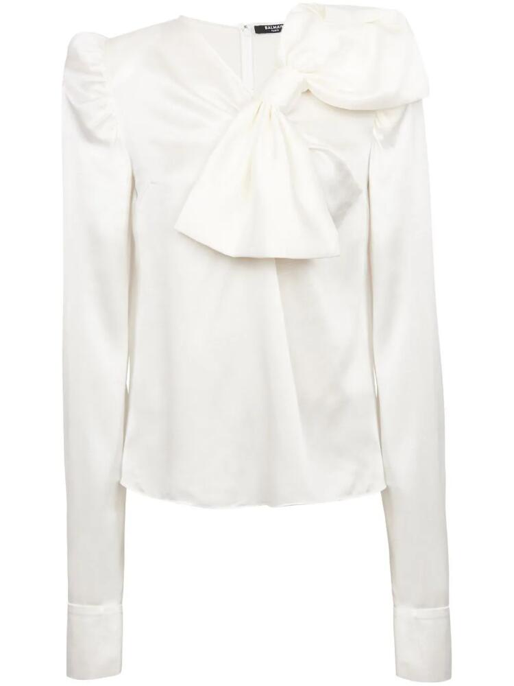 Balmain bow-embellished blouse - White Cover