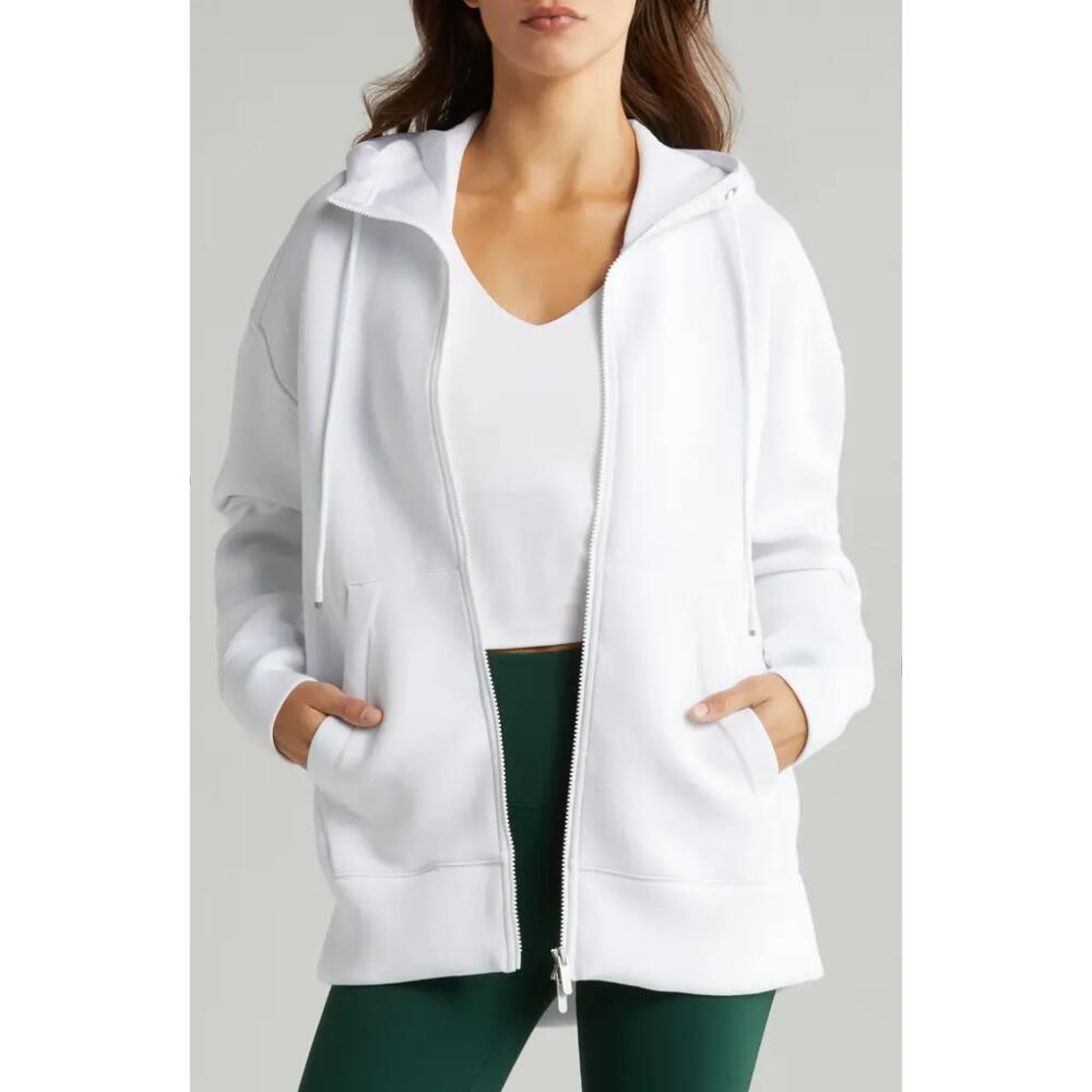 Zella Intention Zip Hoodie in White Cover