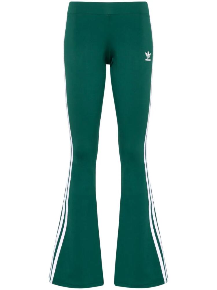 adidas mid-waist flared leggings - Green Cover