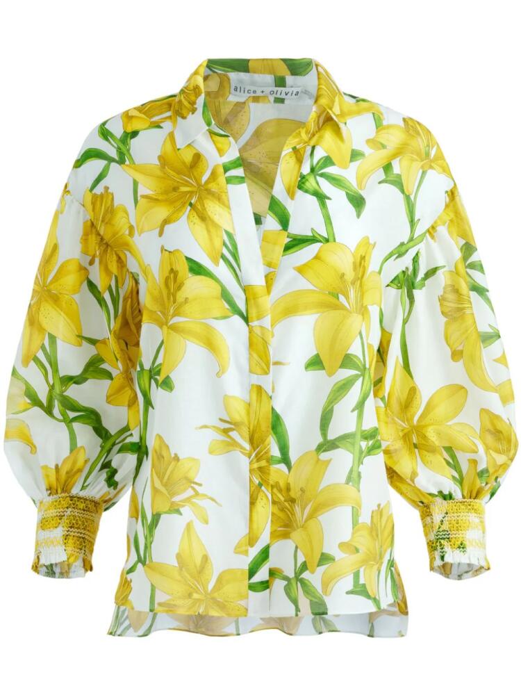 alice + olivia Maylin floral-print blouse - White Cover