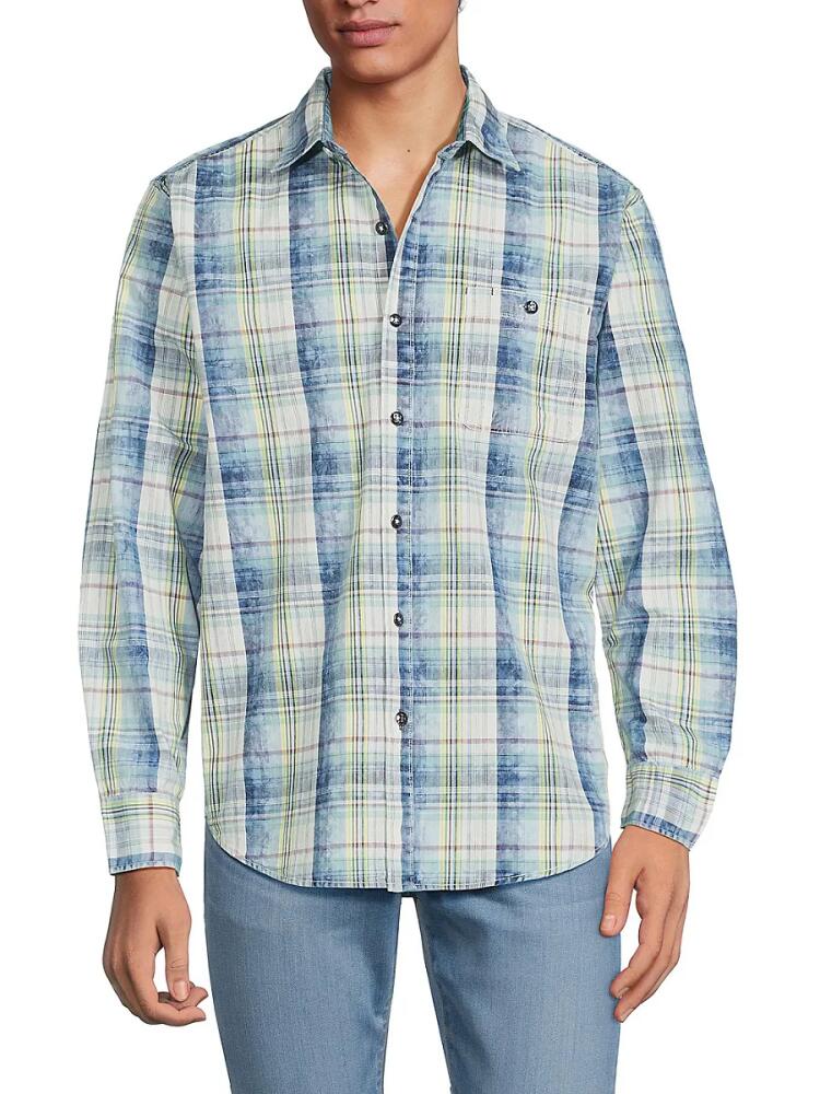 Tommy Bahama Men's Searose Beach Plaid Long Sleeve Shirt - Coastline Cover