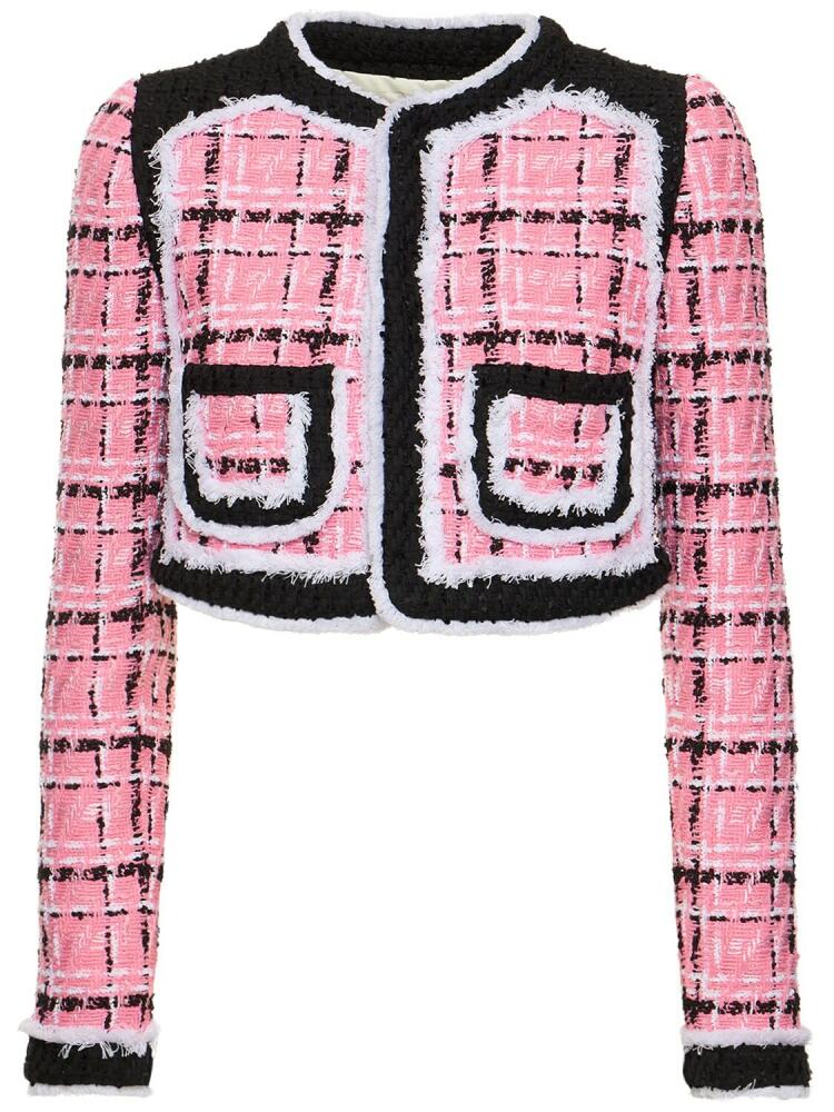 DSQUARED2 Bouclé Collarless Cropped Jacket Cover