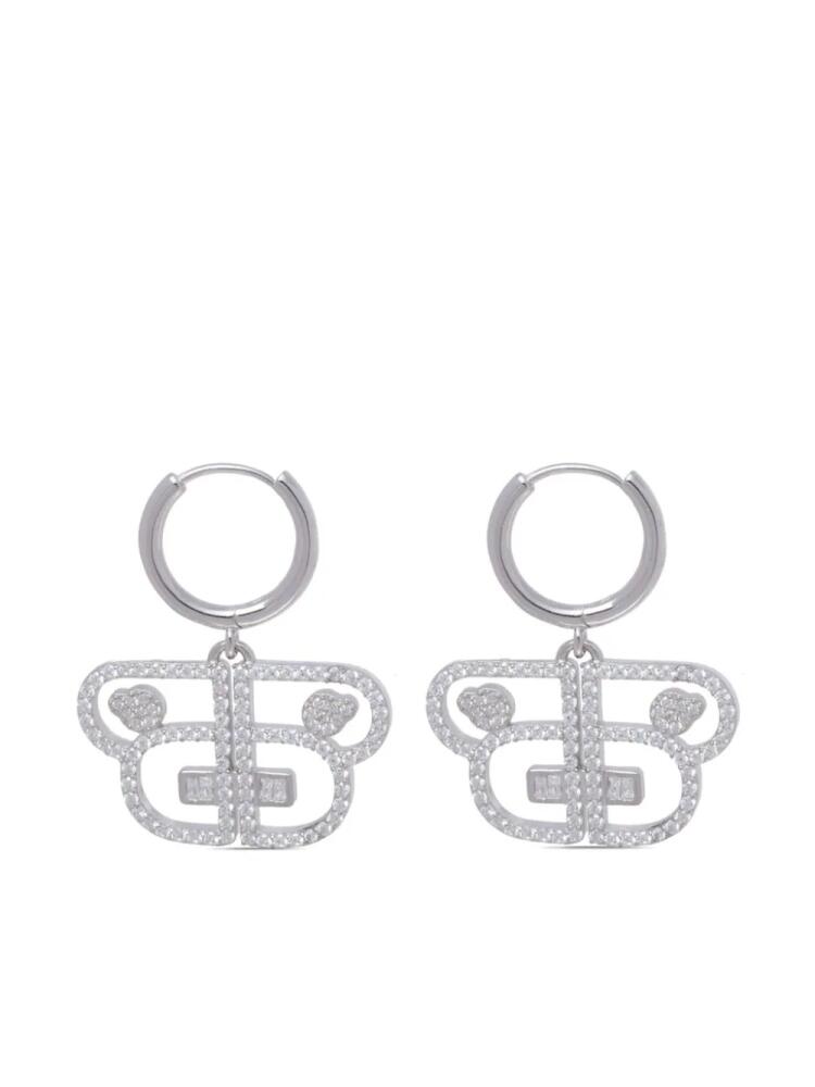 BAPY BY *A BATHING APE® crystal-embellished drop earrings - Silver Cover