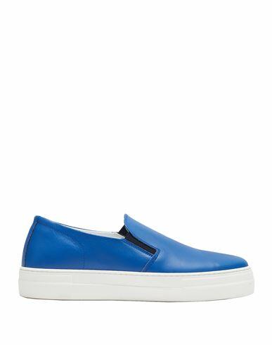 8 By Yoox Leather Low-top Flatform Slip-on Sneakers Man Sneakers Blue Calfskin Cover