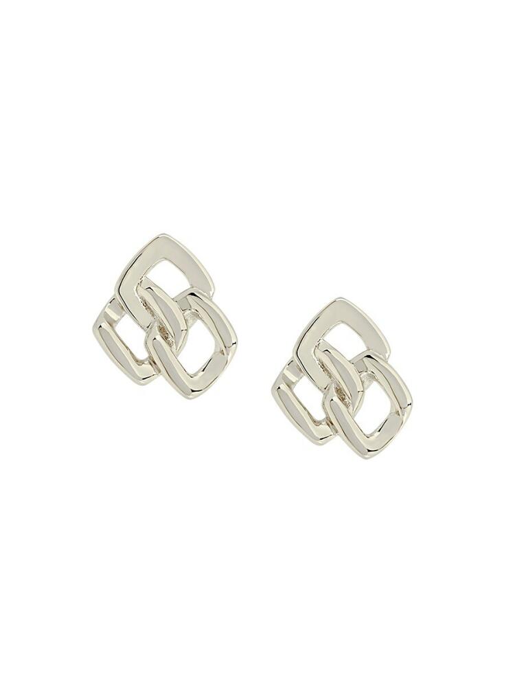 Sterling Forever Women's Lennox Interlocking Stud Earrings - Silver Cover