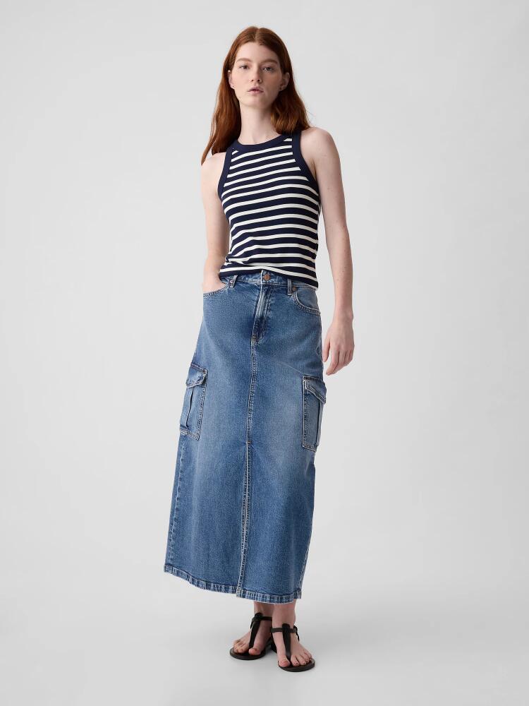 Gap Denim Cargo Maxi Skirt Cover