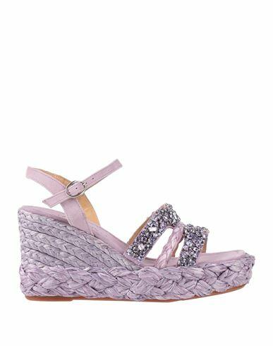 Alma En Pena. Woman Espadrilles Lilac Leather Cover