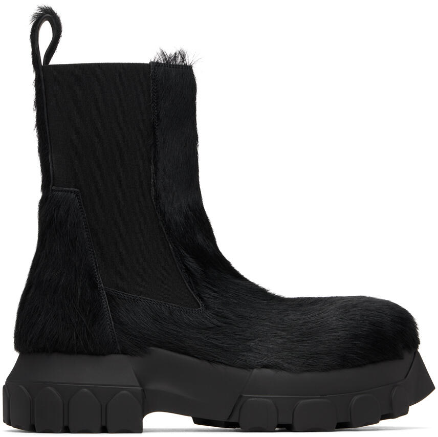 Rick Owens Black Porterville Beatle Bozo Tractor Chelsea Boots Cover