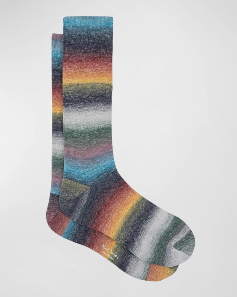 Paul Smith Men's Signature Ombre Stripe Crew Socks Cover