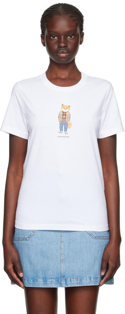 Maison Kitsuné White Dressed Fox T-Shirt Cover