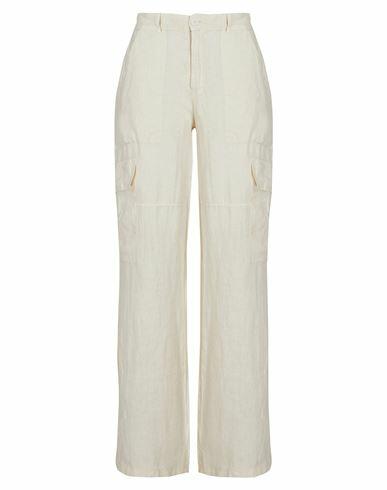 8 By Yoox Linen Cargo Pants Woman Pants Cream Linen Cover