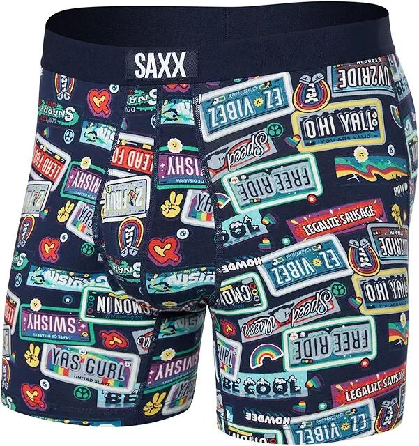 SAXX UNDERWEAR Ultra Boxer Brief Fly (Vanity Plates/Maritime) Men's Underwear Cover