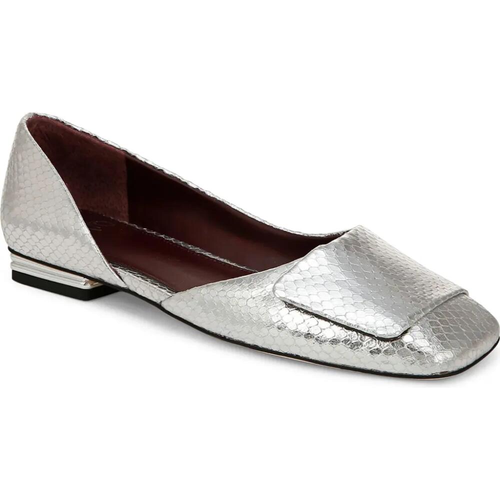 SARTO by Franco Sarto Tracy Half d'Orsay Flat in Silver Snake Print Cover