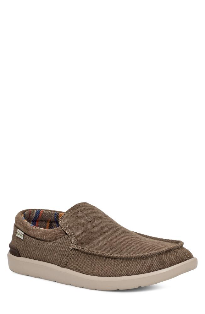 Sanuk Sidewalk Surfer Lite 2 Canvas Slip-On in Brown Cover