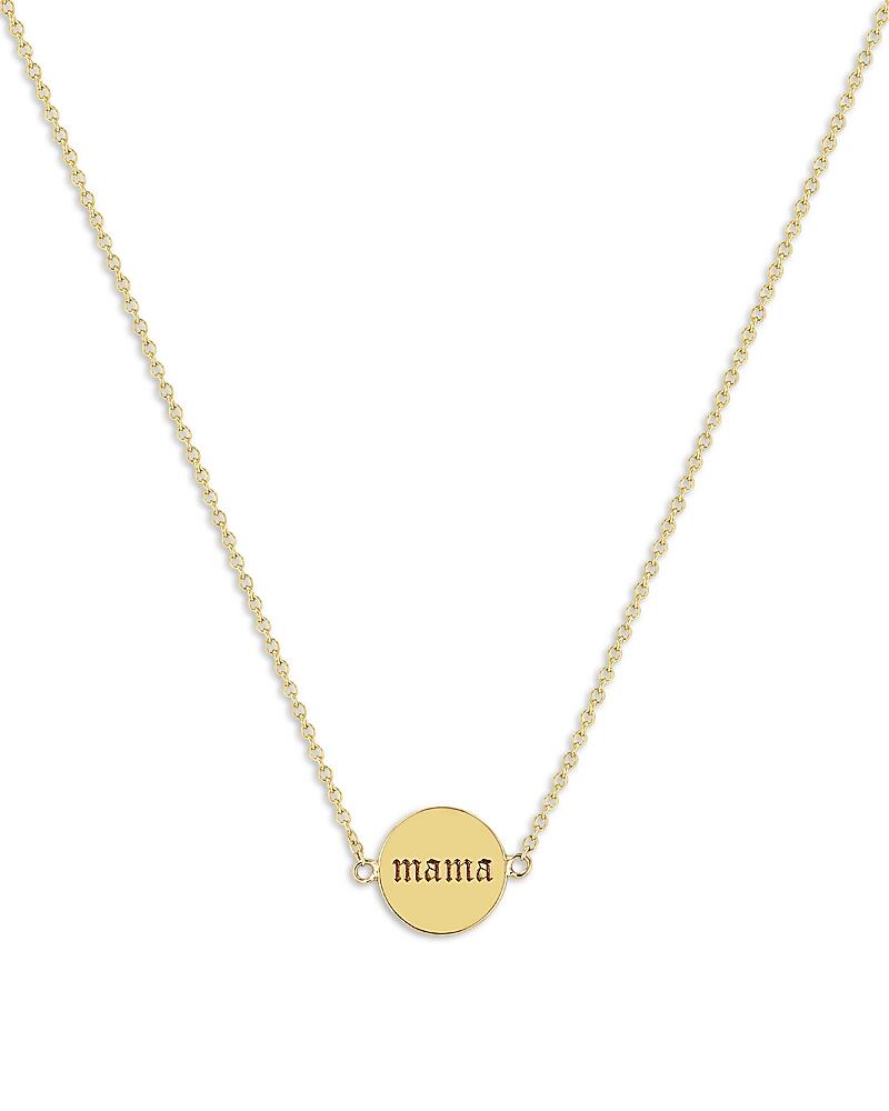 Zoe Chicco 14K Yellow Gold Tender Tokens Mama/Boss Flip Pendant Necklace, 14-16 Cover