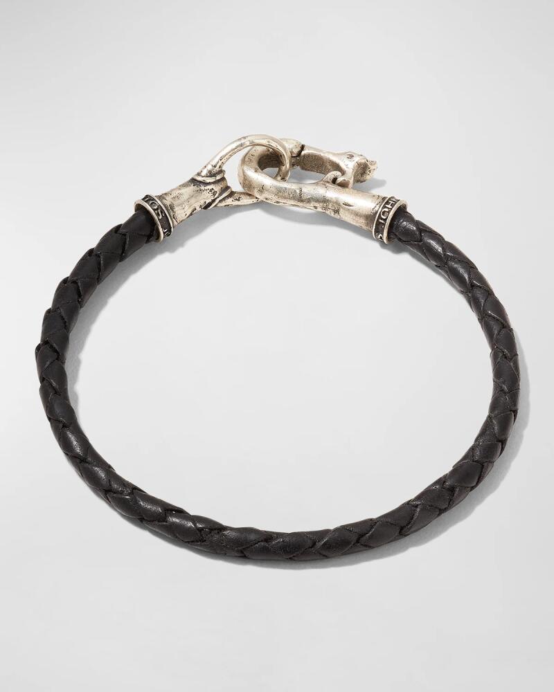 John Varvatos Men's Braided Leather Bracelet Cover