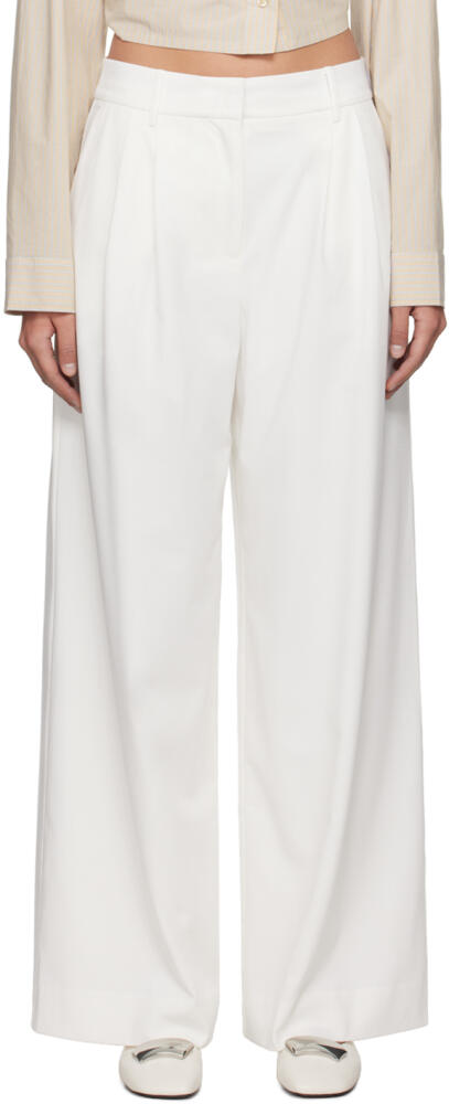 REMAIN Birger Christensen White Pleated Trousers Cover