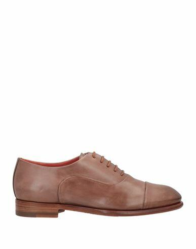 Santoni Woman Lace-up shoes Light brown Soft Leather Cover