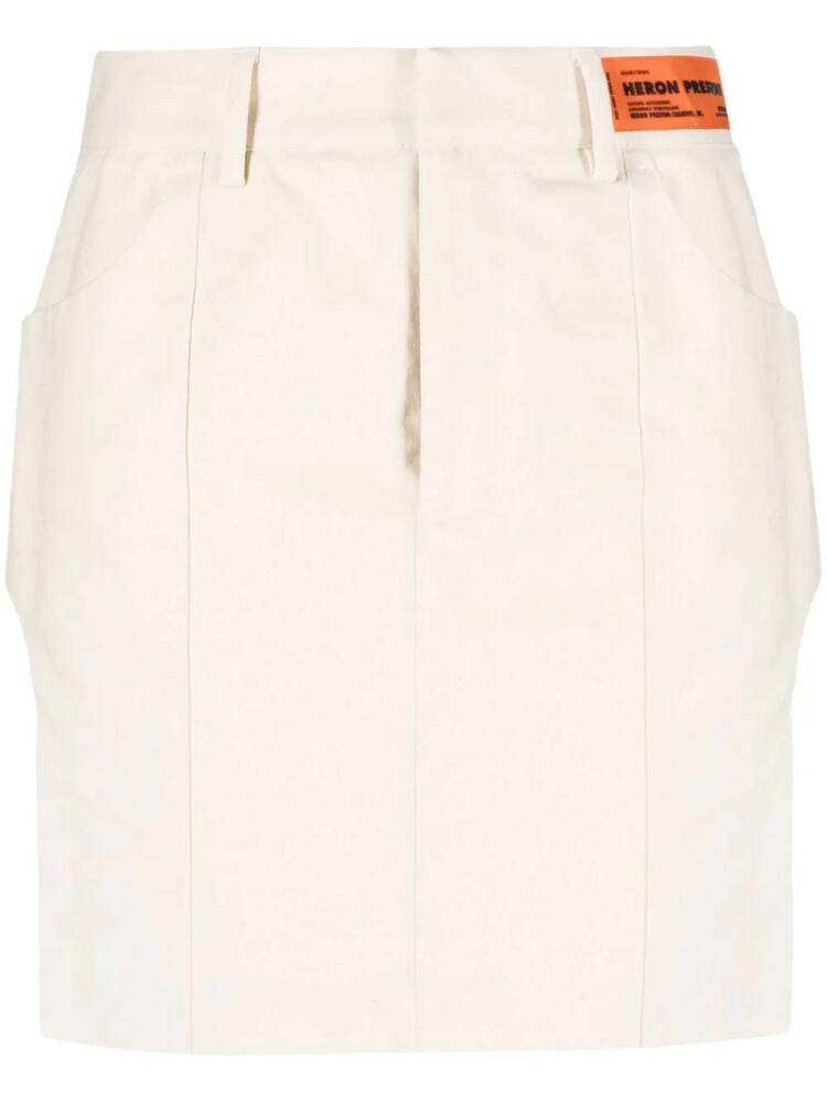 Heron Preston side-slits fitted mini skirt - Neutrals Cover