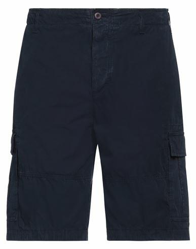 Roÿ Roger's Man Shorts & Bermuda Shorts Navy blue Cotton Cover