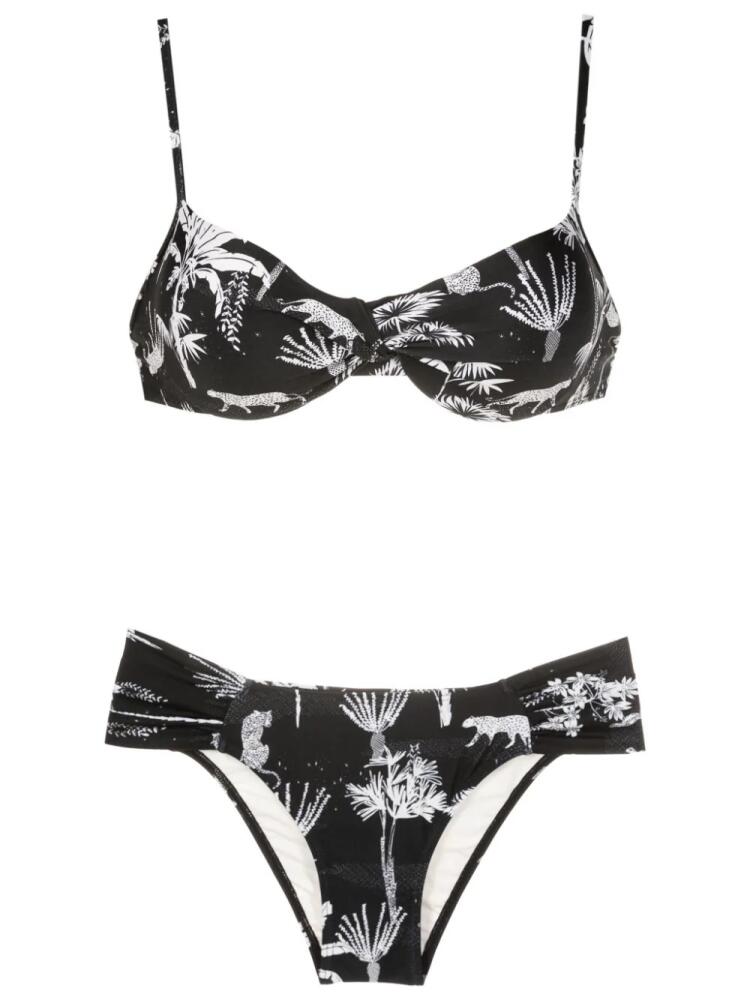 Lygia & Nanny Vitoria graphic-print bikini - Black Cover