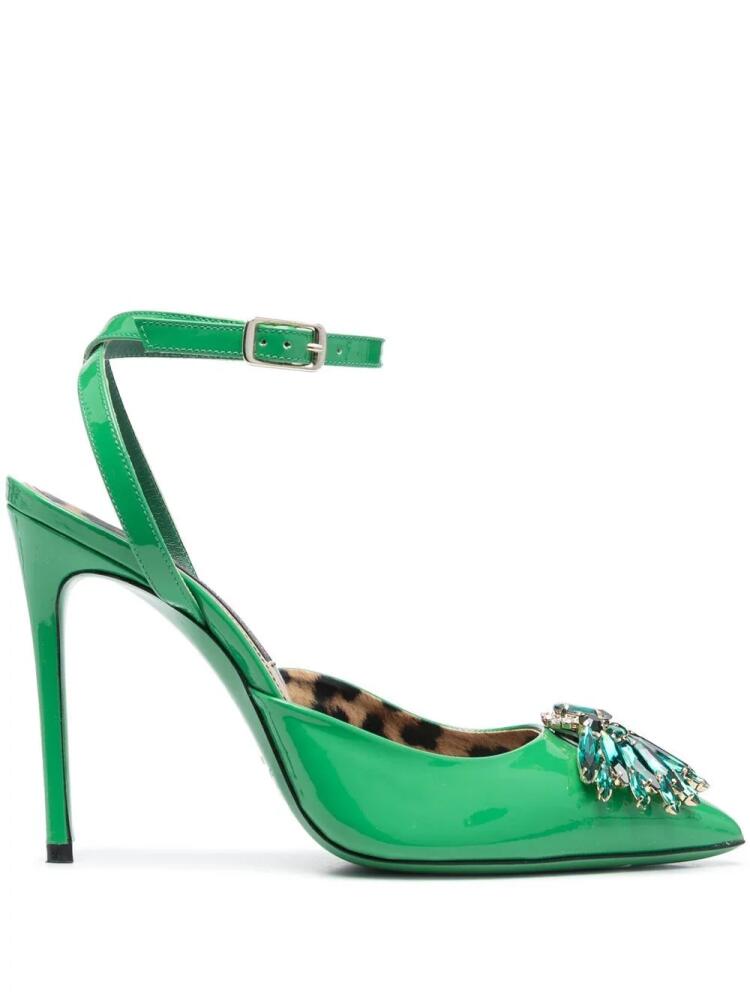 Philipp Plein vernice 110mm crystal-embellished pumps - Green Cover