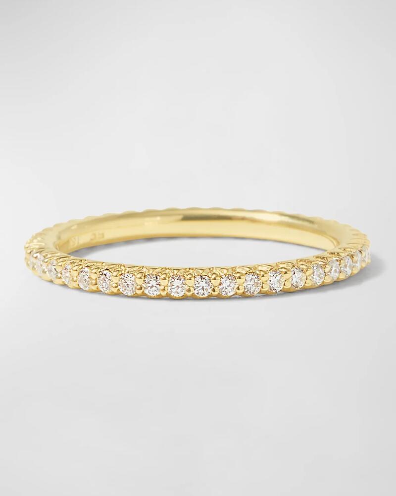 Roberto Coin Micro Pave Diamond Eternity Ring in 18K Gold Cover