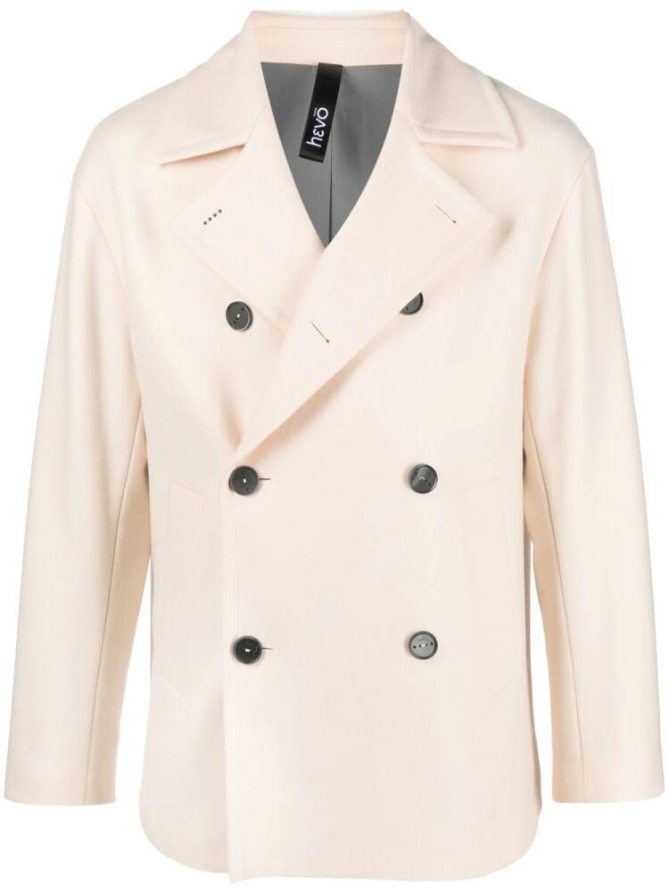 Hevo double-breasted short coat - Neutrals Cover