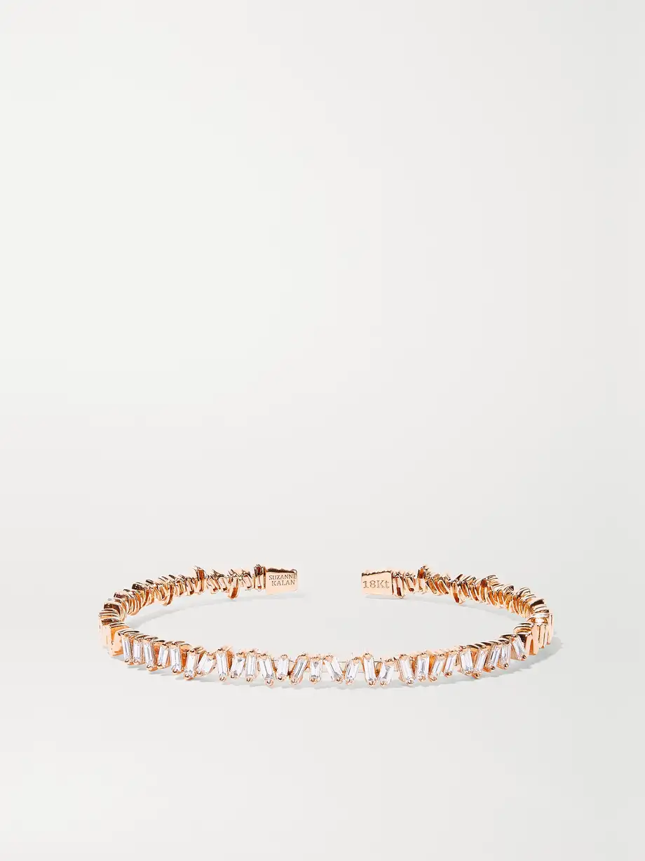 Suzanne Kalan - 18-karat Rose Gold Diamond Cuff - One size Cover