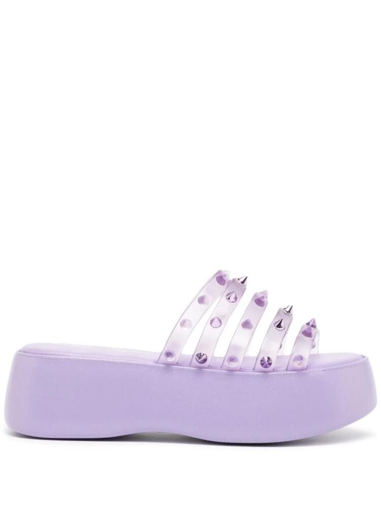 Jean Paul Gaultier stud-embellished platform sandals - Purple Cover