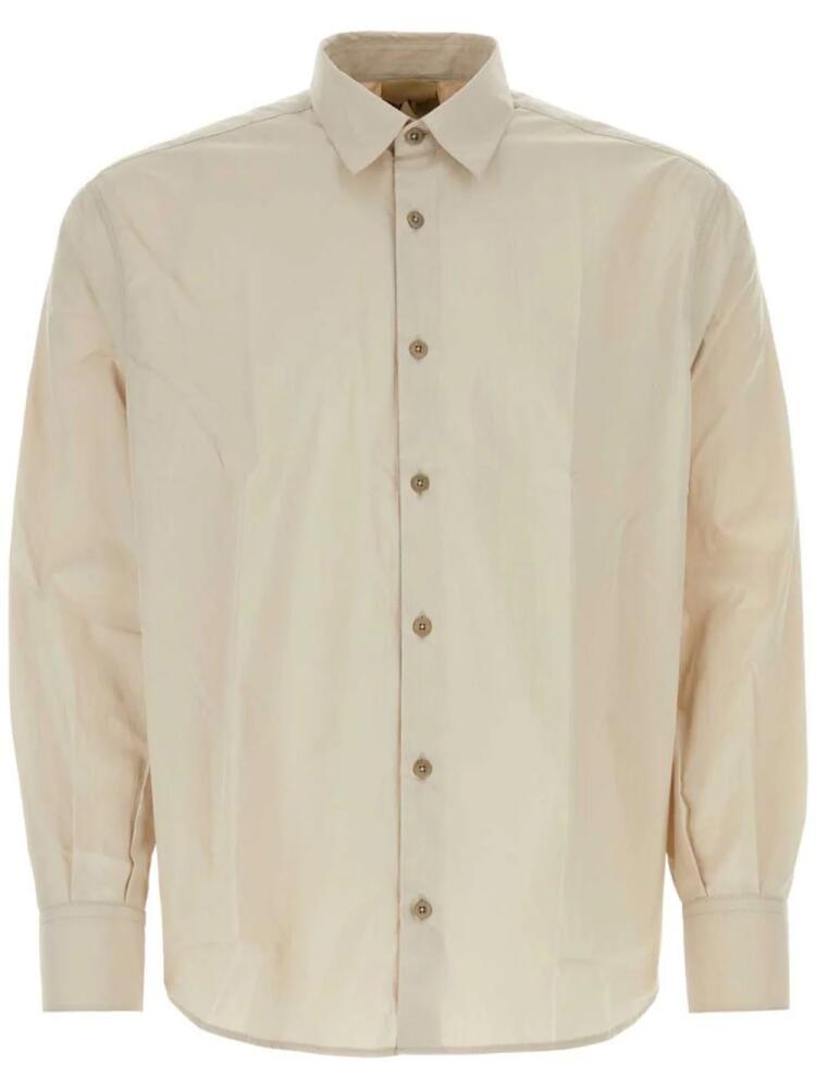 Ten C long-sleeve poplin shirt - Neutrals Cover