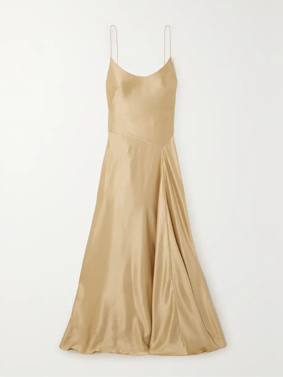 Ralph Lauren Collection - Jeramiah Mulberry Silk-satin Gown - Gold Cover