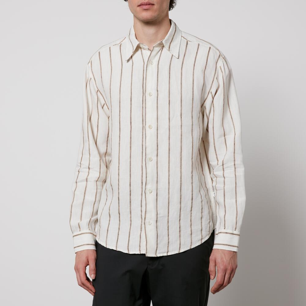 NN.07 Quinsy Striped Cotton-Canvas Shirt Cover