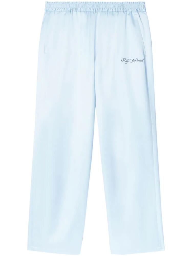 Off-White logo-embroidered track pants - Blue Cover